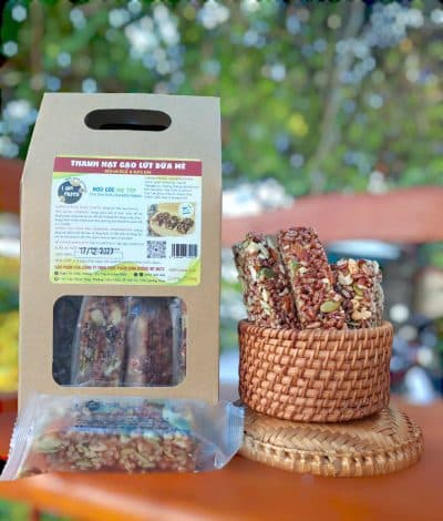 Thanh Hạt Gạo Lứt Dừa Mè -Brown Rice & Nuts Bar 300gram